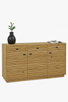 Komoda farba dub s 3D povrchom, Oslo